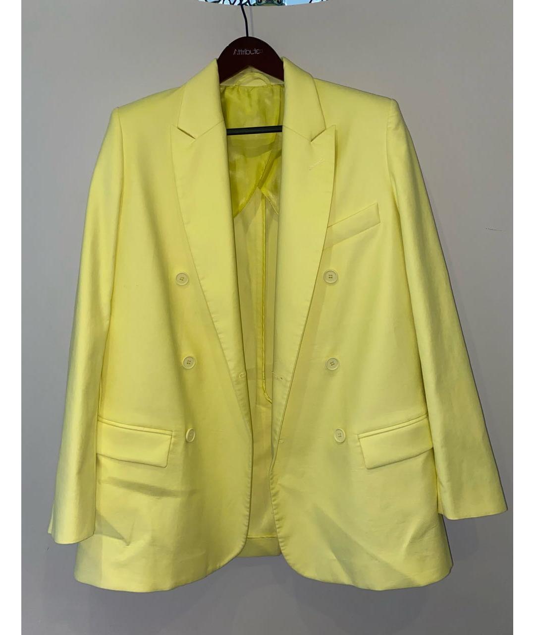 THE ATTICO Желтый хлопковый жакет/пиджак, фото 3