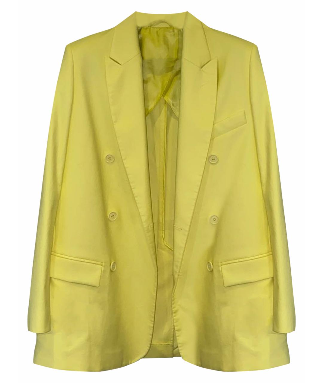 THE ATTICO Желтый хлопковый жакет/пиджак, фото 1