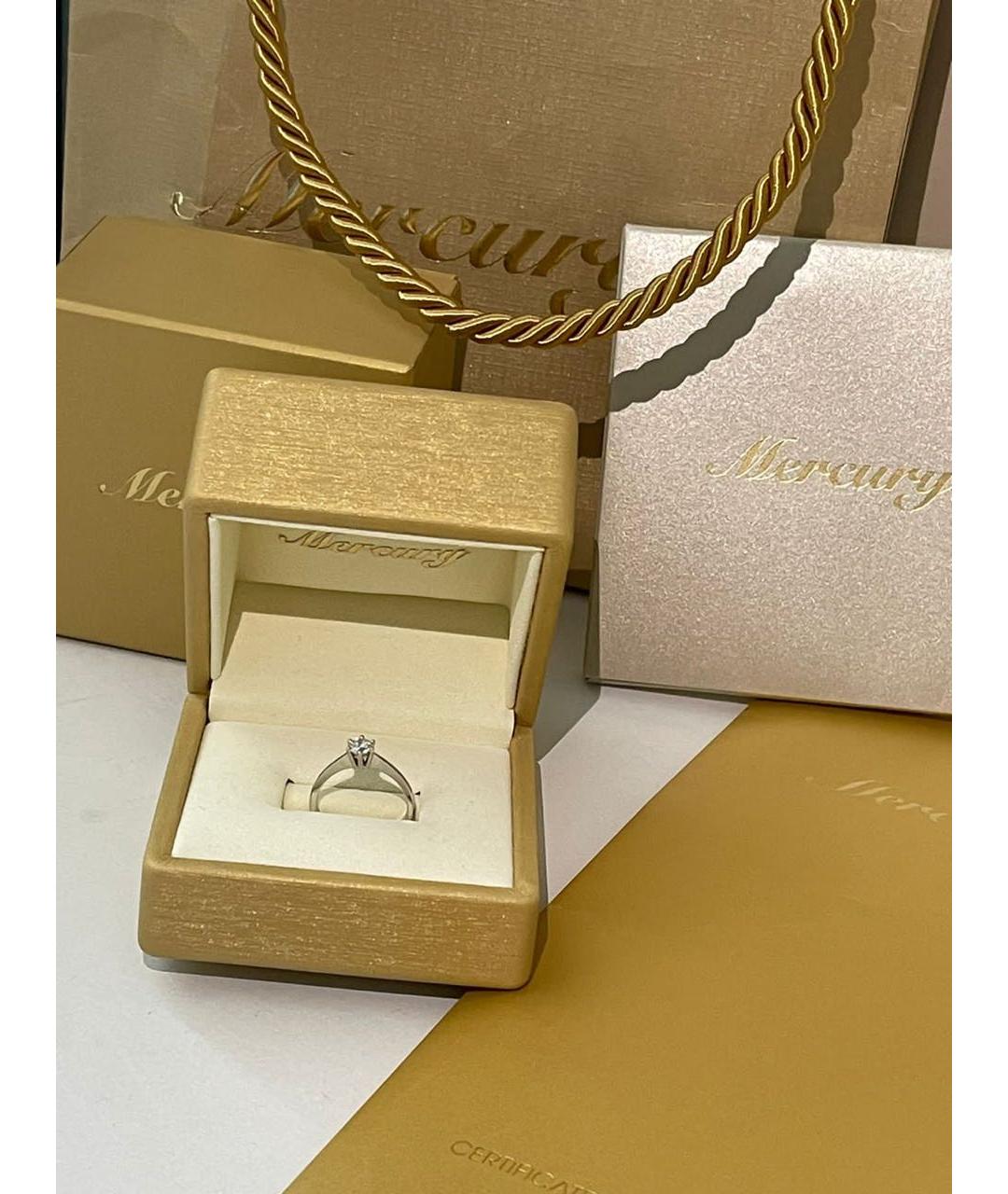 MERCURY Белое кольцо из белого золота, фото 4