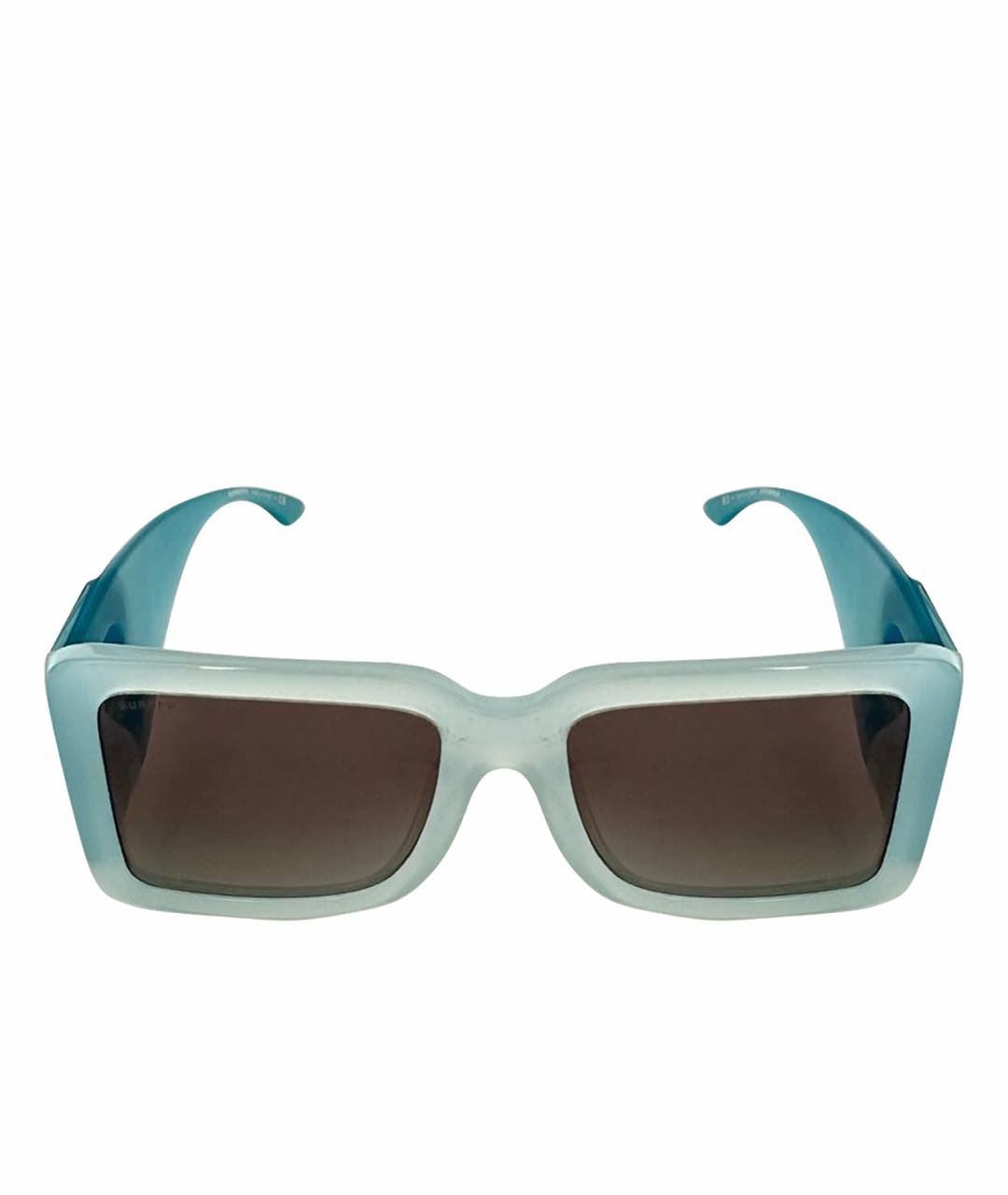BURBERRY Голубые пластиковые солнцезащитные очки, фото 1