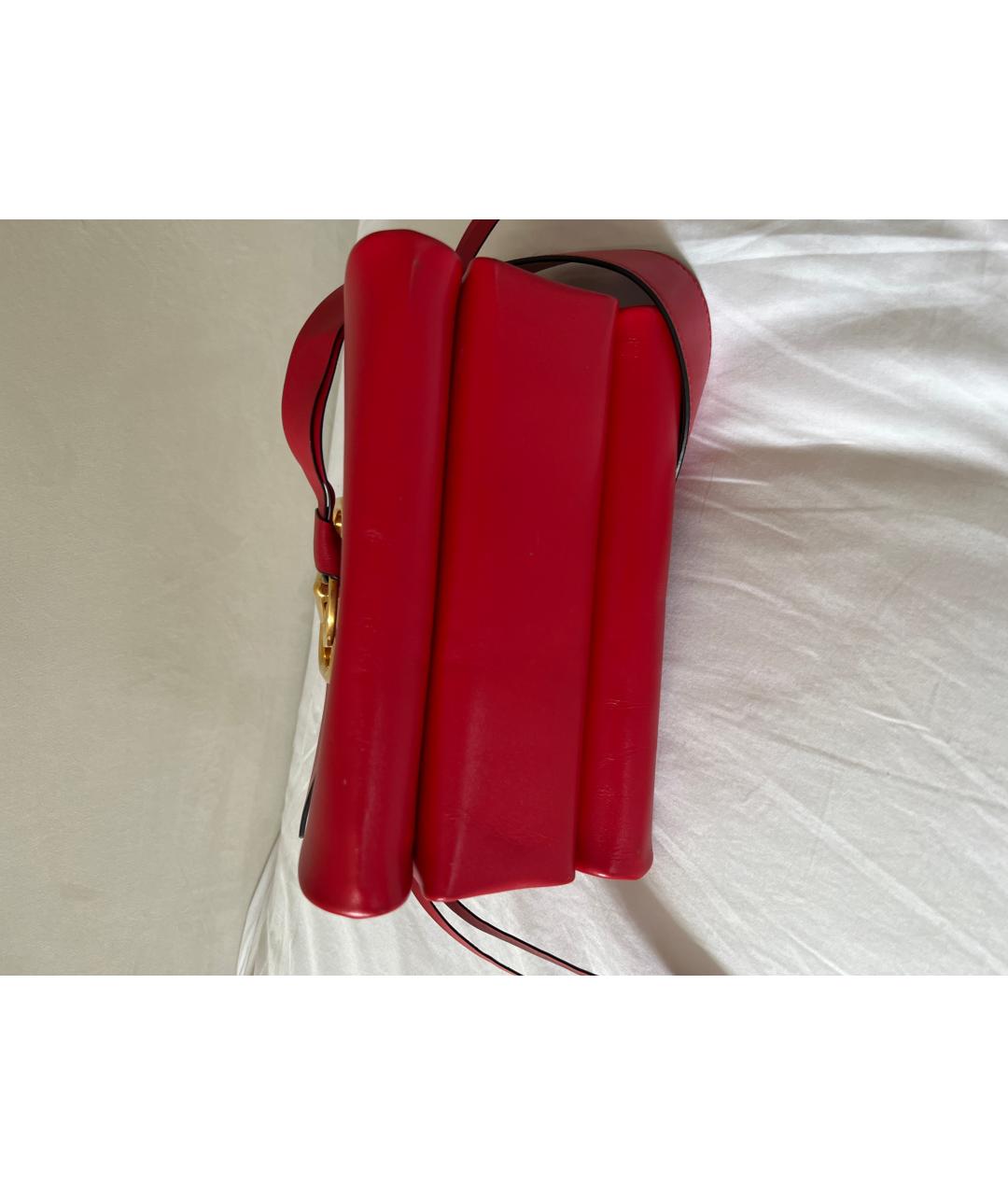 VALENTINO Красная кожаная сумка через плечо, фото 9