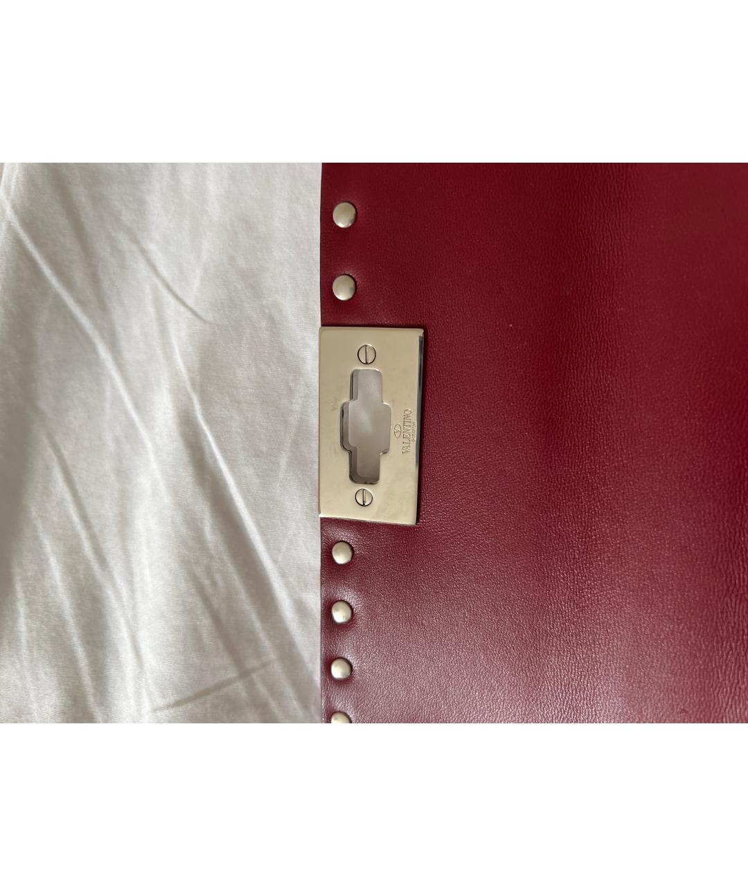 VALENTINO Бордовая бархатная сумка через плечо, фото 7