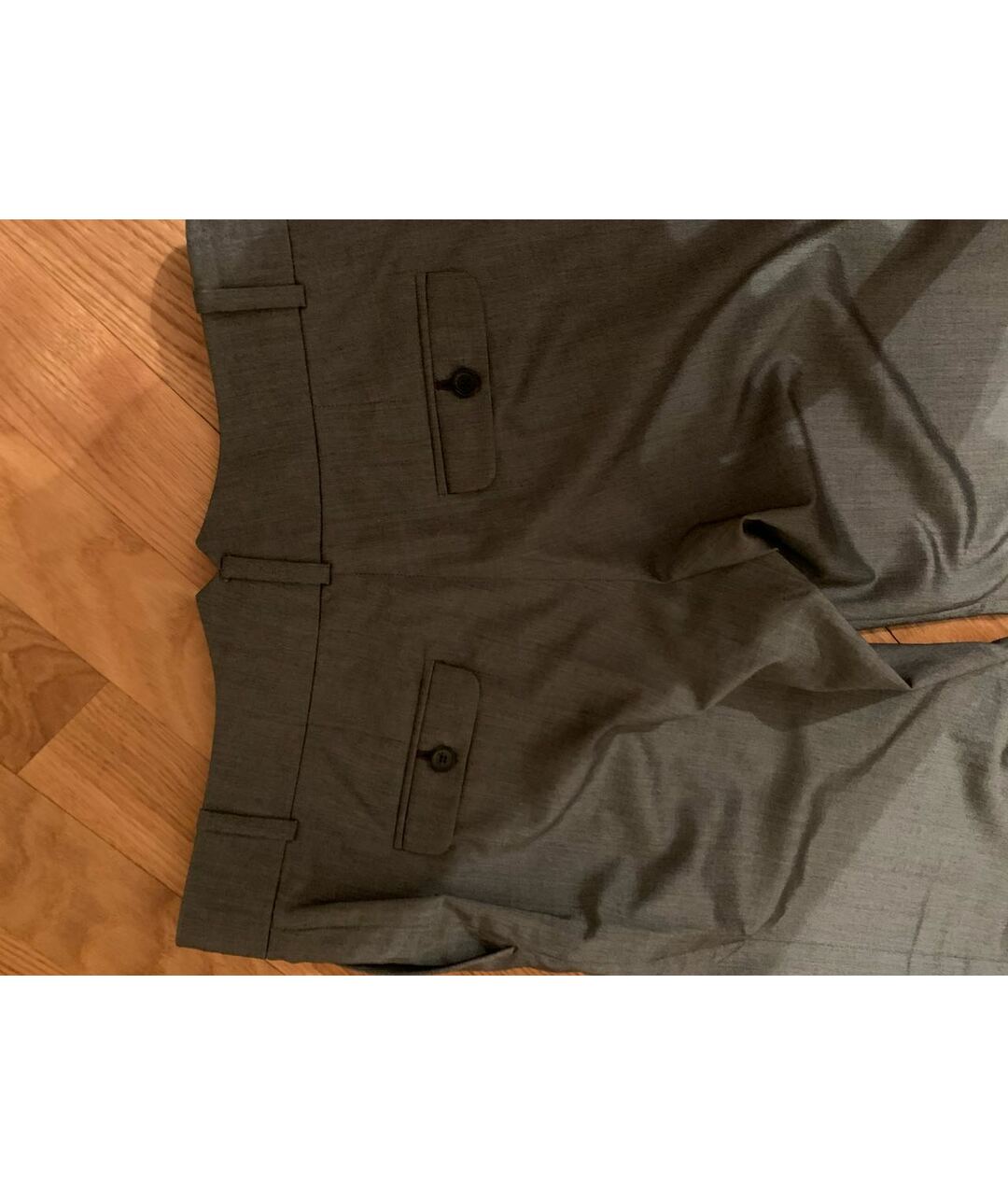 CELINE PRE-OWNED Антрацитовые шелковые прямые брюки, фото 8