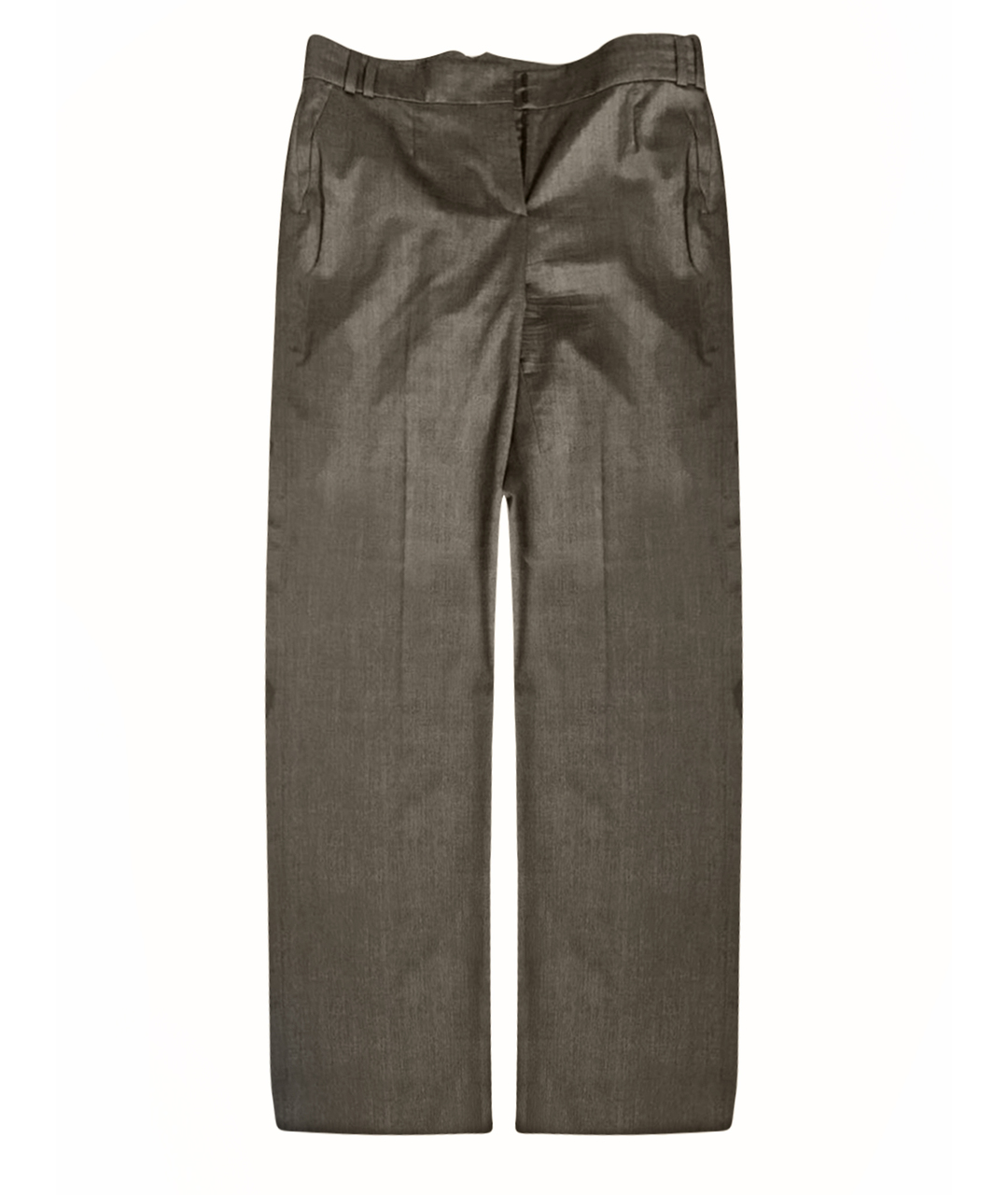 CELINE PRE-OWNED Антрацитовые шелковые прямые брюки, фото 1