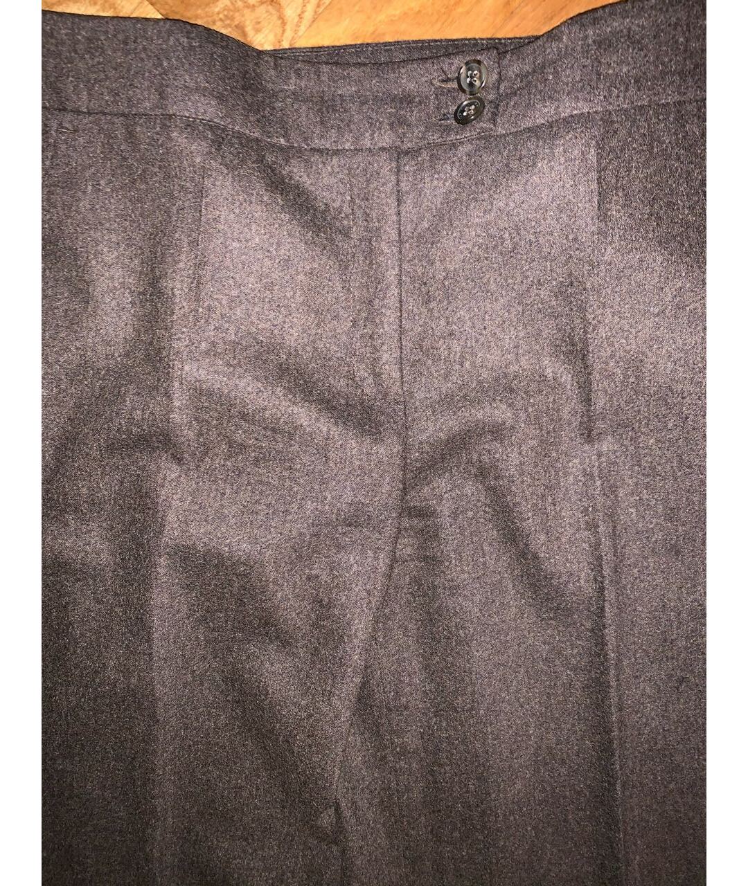 ETRO Коричневые шерстяные прямые брюки, фото 5