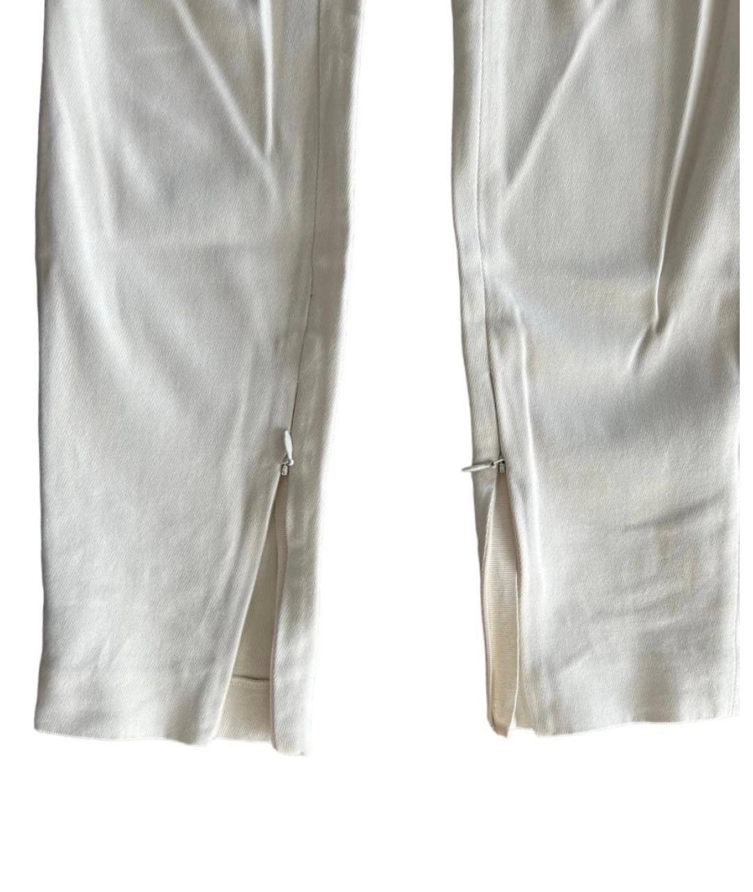 LORO PIANA Белые прямые брюки, фото 5