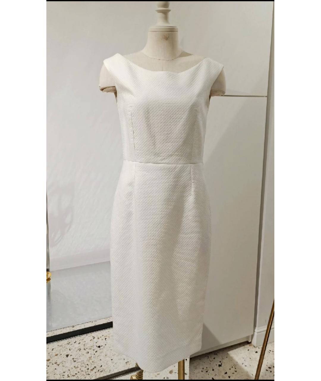 CHRISTIAN DIOR Белое хлопковое коктейльное платье, фото 8