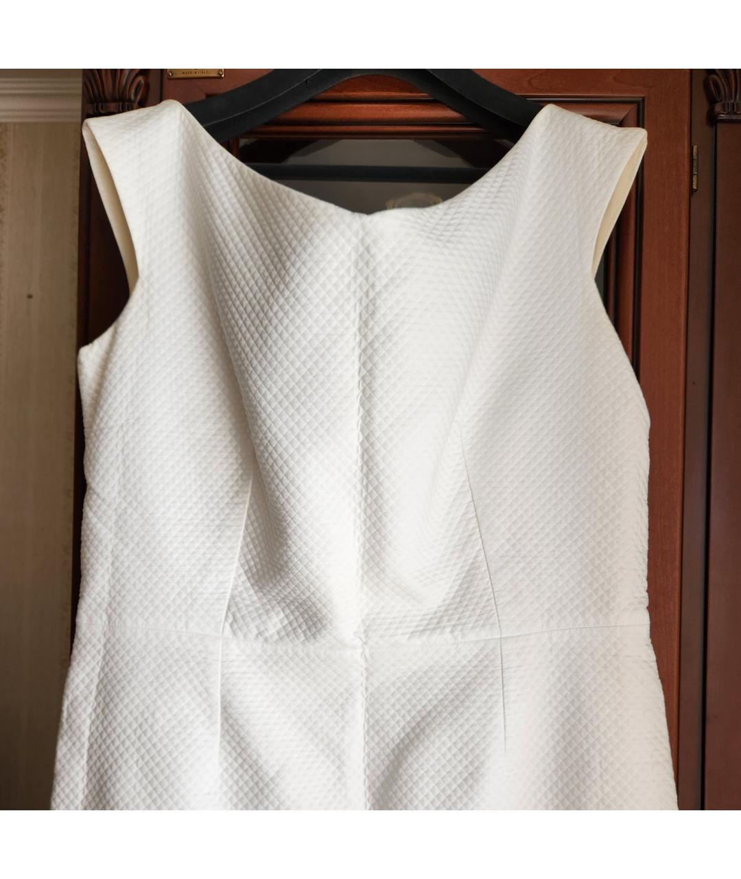 CHRISTIAN DIOR Белое хлопковое коктейльное платье, фото 3