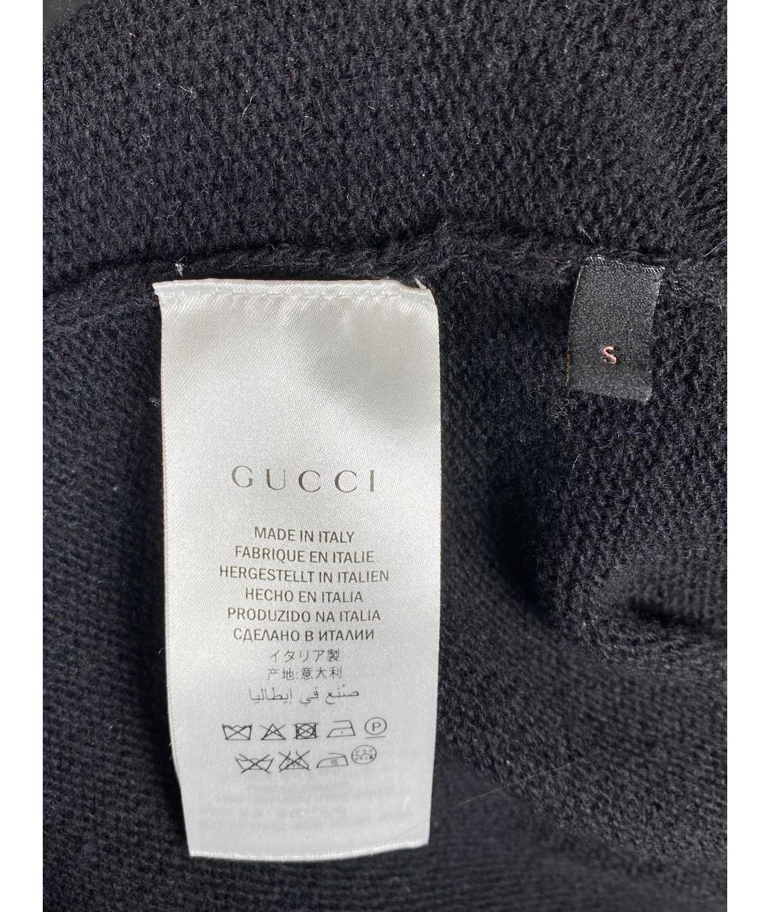 GUCCI Черный шерстяной джемпер / свитер, фото 5