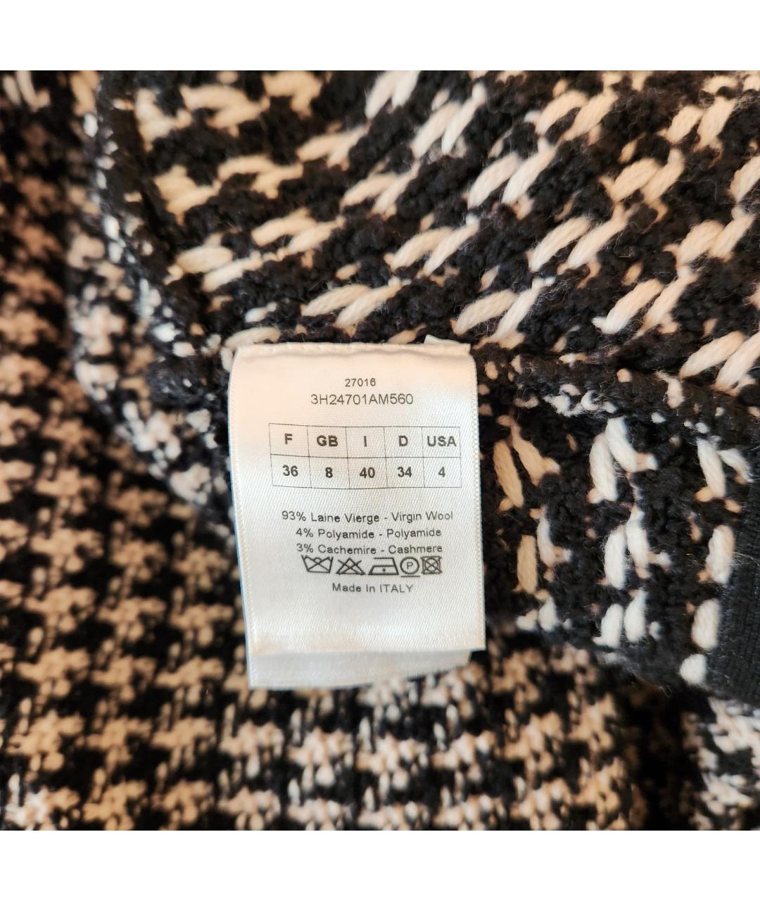 CHRISTIAN DIOR Черное шерстяное повседневное платье, фото 6