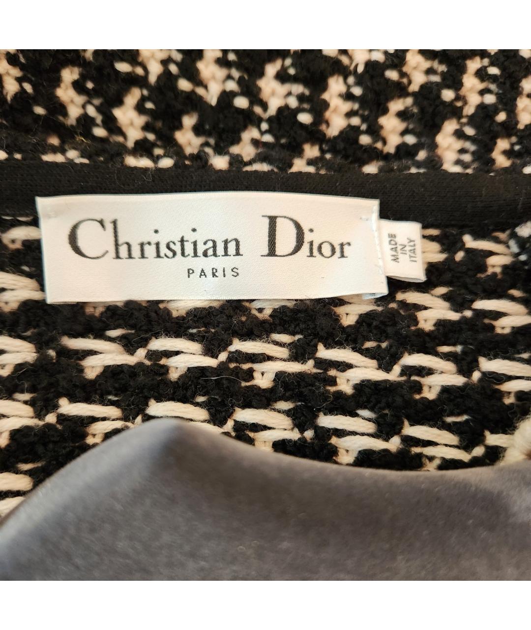 CHRISTIAN DIOR Черное шерстяное повседневное платье, фото 8