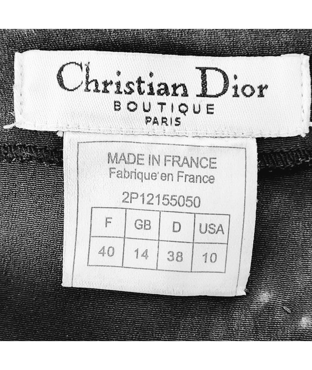 CHRISTIAN DIOR Черное полиэстеровое коктейльное платье, фото 3