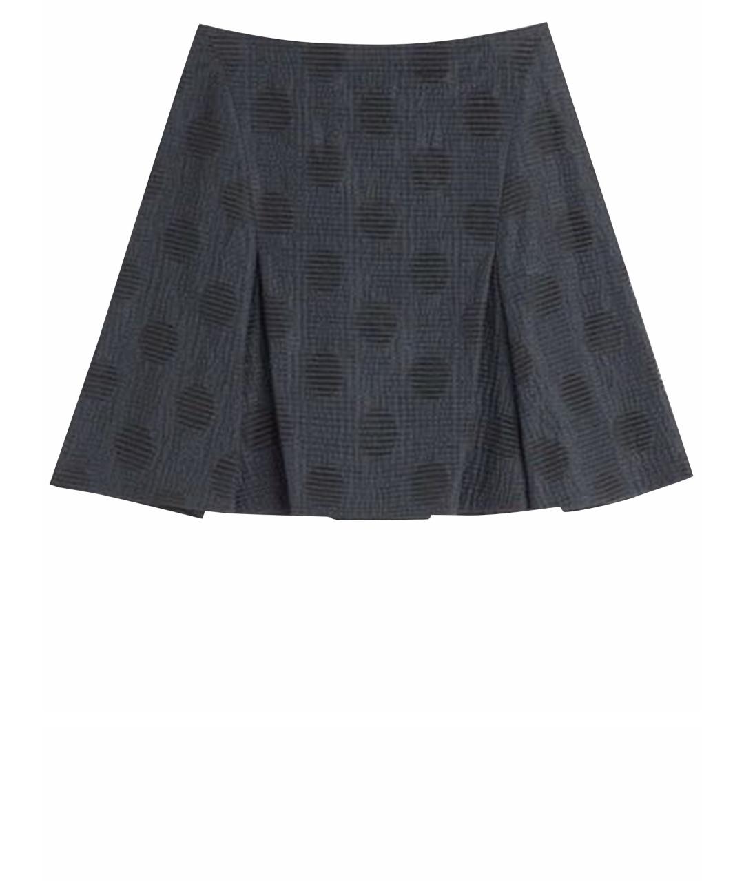 KENZO Темно-синяя хлопковая юбка мини, фото 1