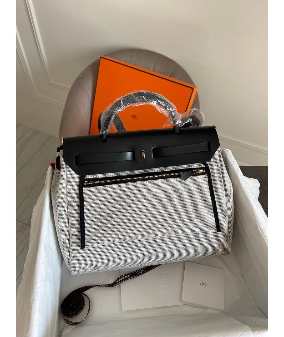 HERMES Бежевая сумка тоут, фото 3