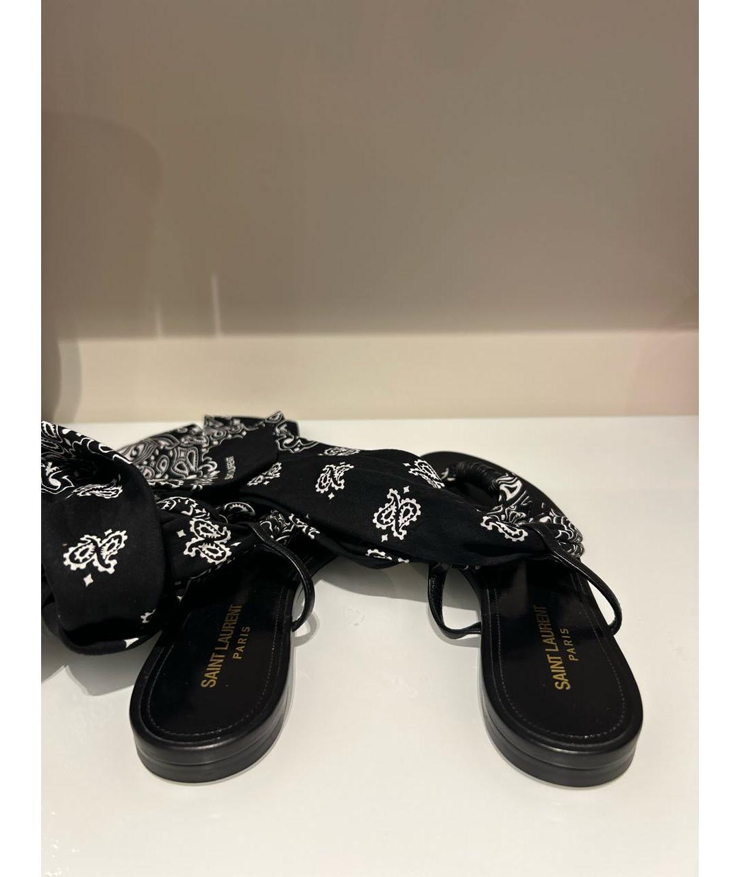 SAINT LAURENT Черные сандалии, фото 4