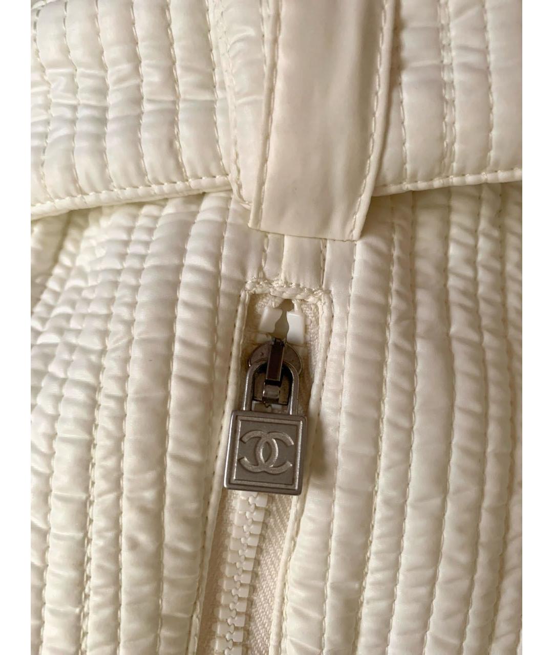 CHANEL PRE-OWNED Белая полиамидовая куртка, фото 8