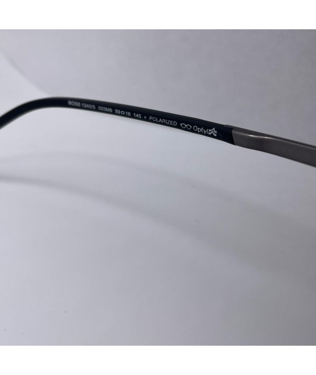HUGO BOSS Черные пластиковые солнцезащитные очки, фото 4