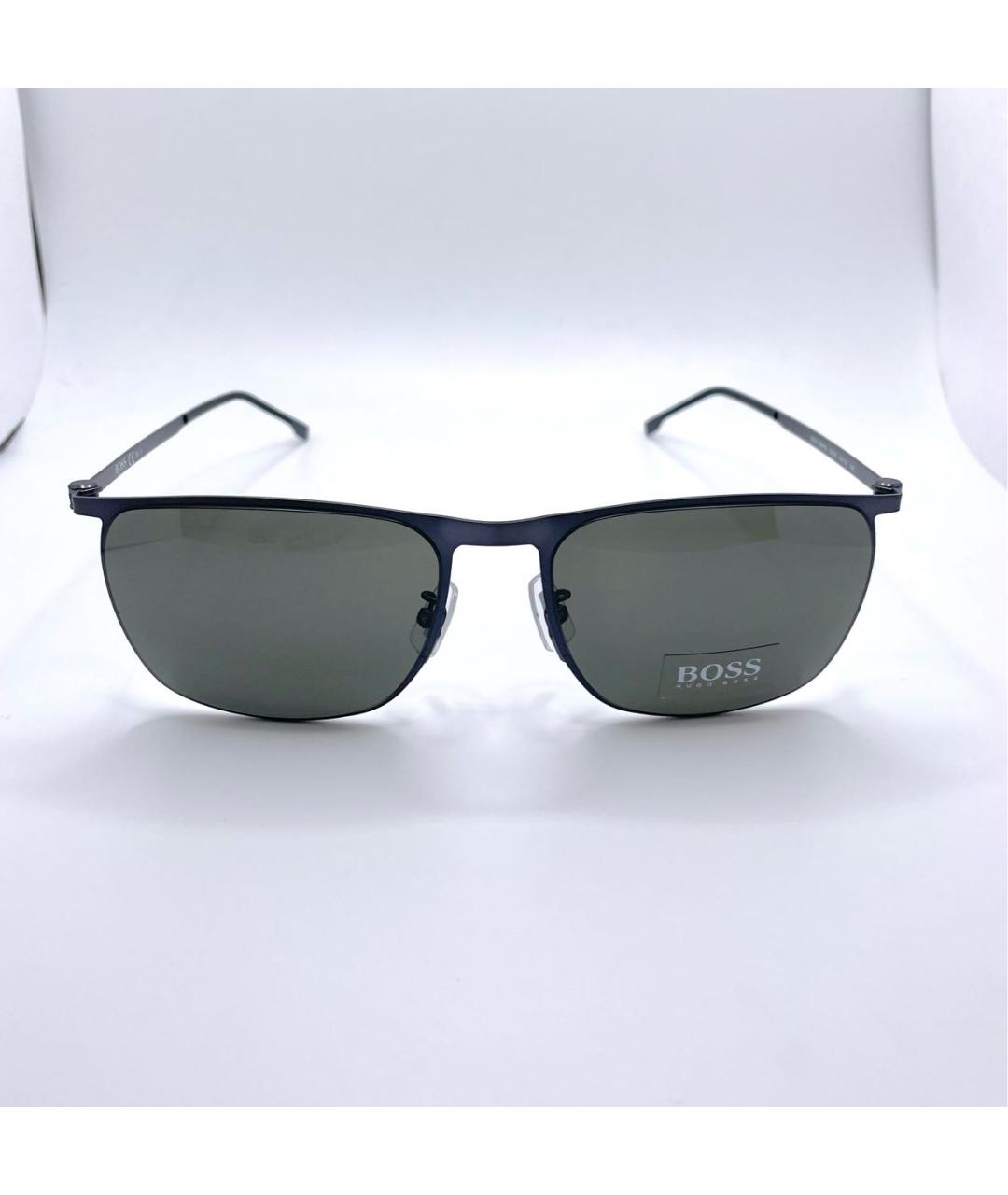 HUGO BOSS Серые металлические солнцезащитные очки, фото 2
