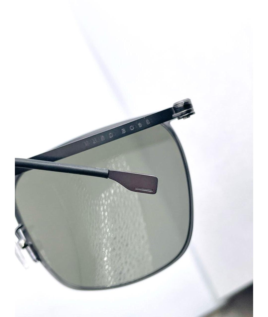 HUGO BOSS Серые металлические солнцезащитные очки, фото 7