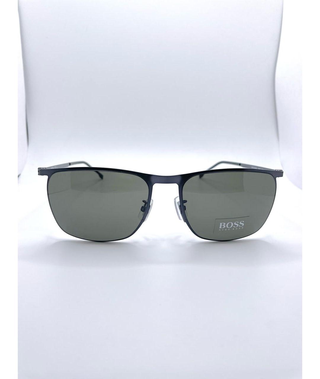 HUGO BOSS Серые металлические солнцезащитные очки, фото 9