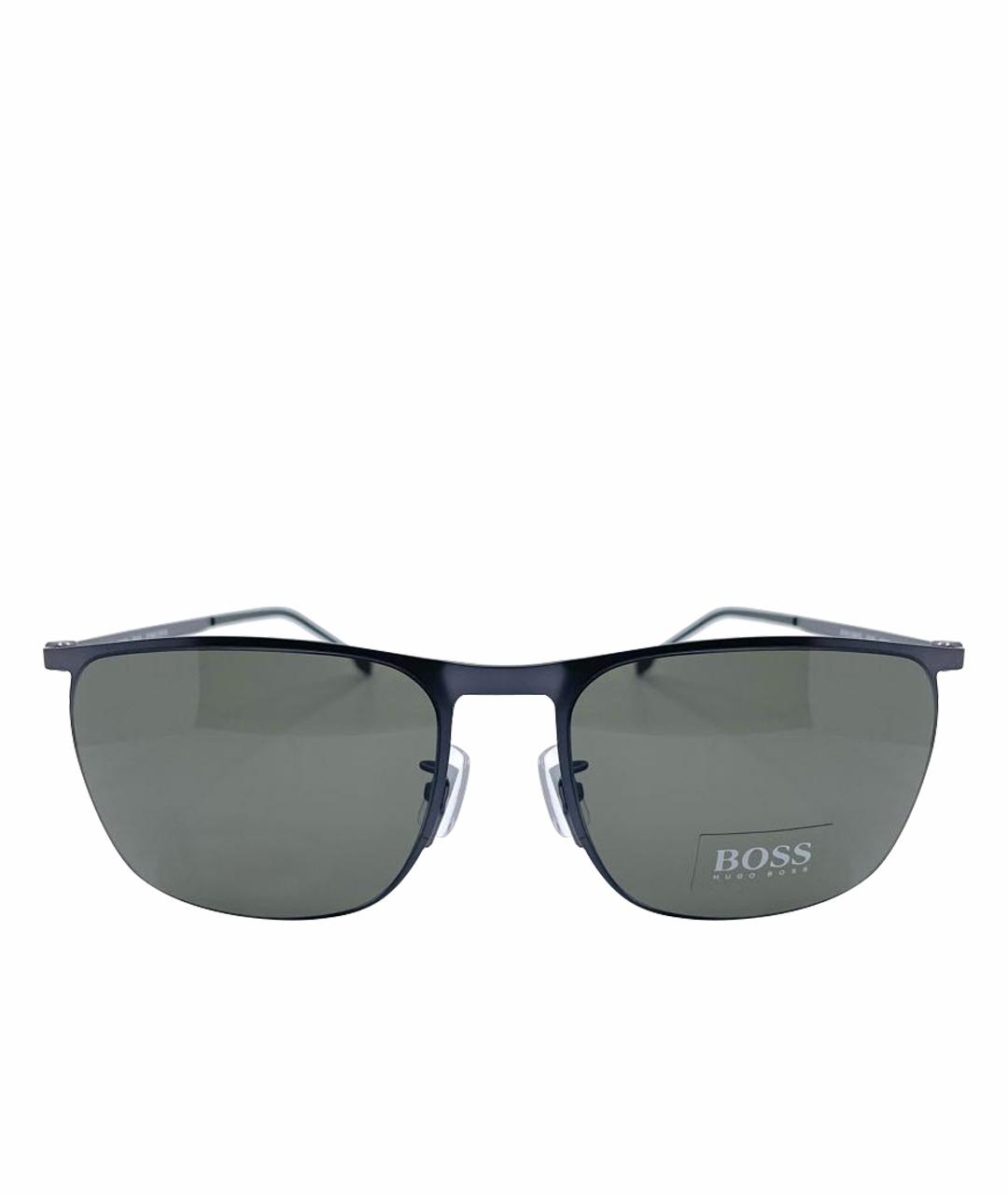 HUGO BOSS Серые металлические солнцезащитные очки, фото 1