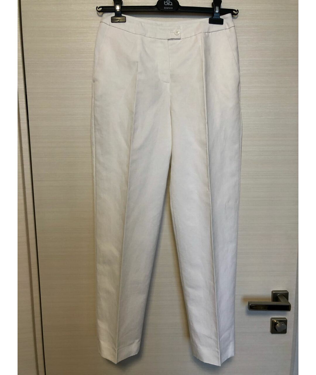 ALEXANDER TEREKHOV Белые льняные прямые брюки, фото 7