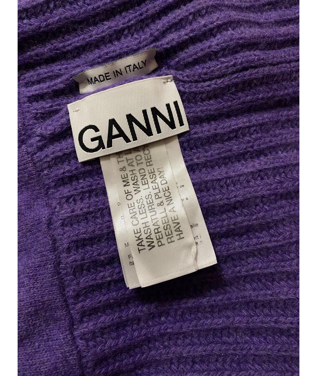 GANNI Фиолетовая шерстяная шапка, фото 4