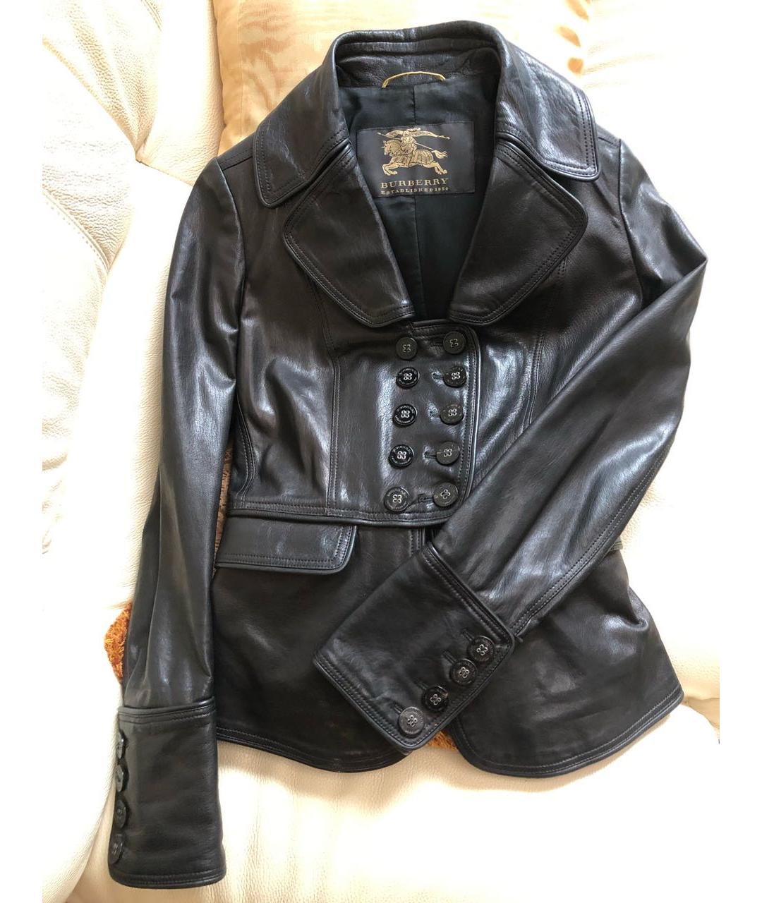 BURBERRY Черный кожаный жакет/пиджак, фото 3