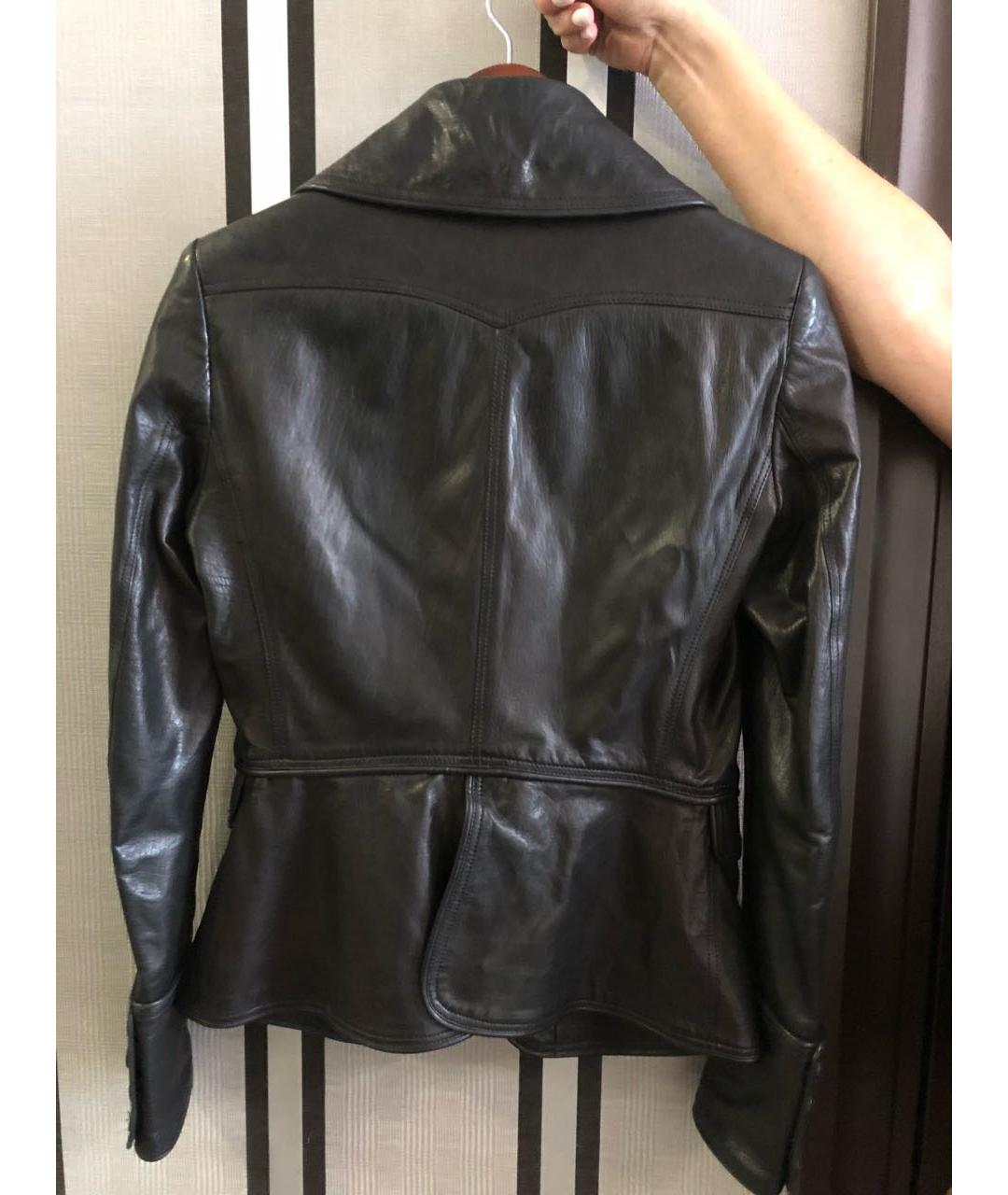 BURBERRY Черный кожаный жакет/пиджак, фото 2
