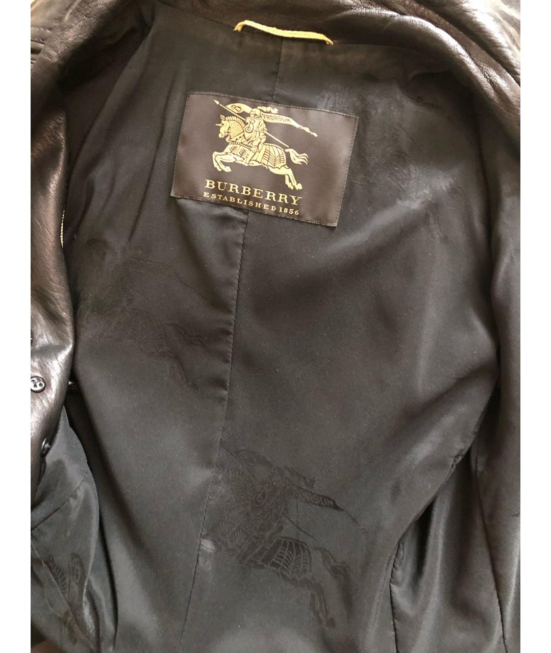 BURBERRY Черный кожаный жакет/пиджак, фото 5