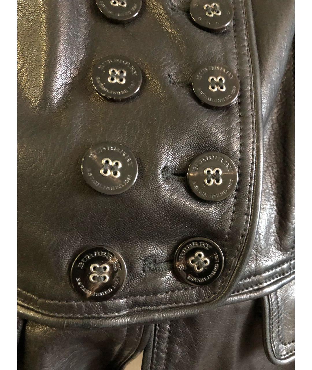 BURBERRY Черный кожаный жакет/пиджак, фото 6