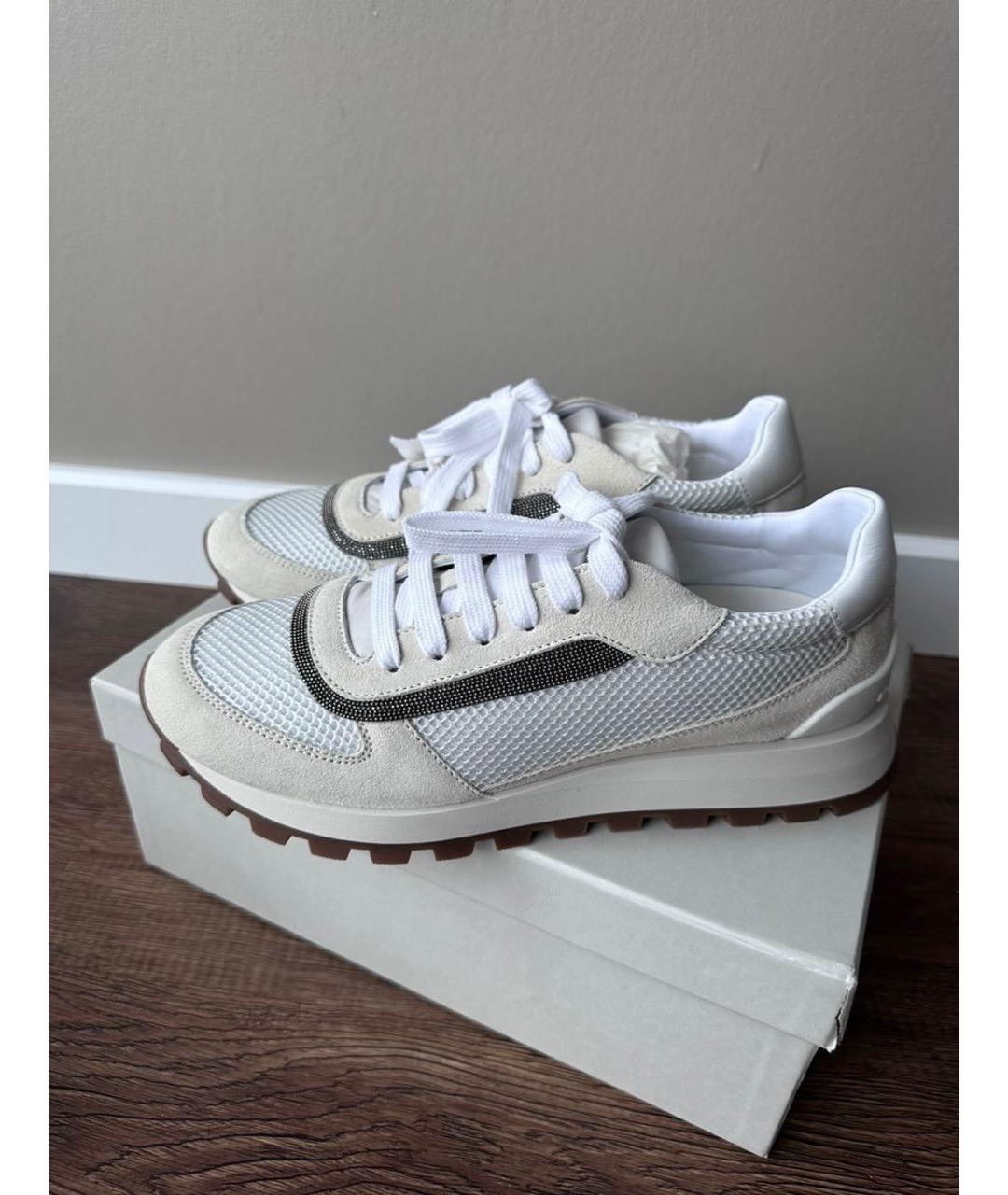 BRUNELLO CUCINELLI Белые кроссовки, фото 2