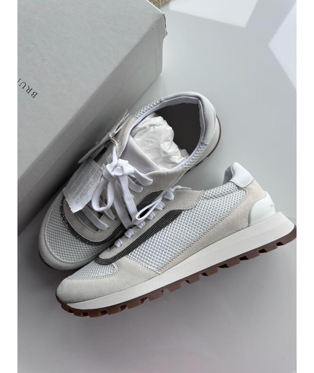 BRUNELLO CUCINELLI Белые кроссовки, фото 3