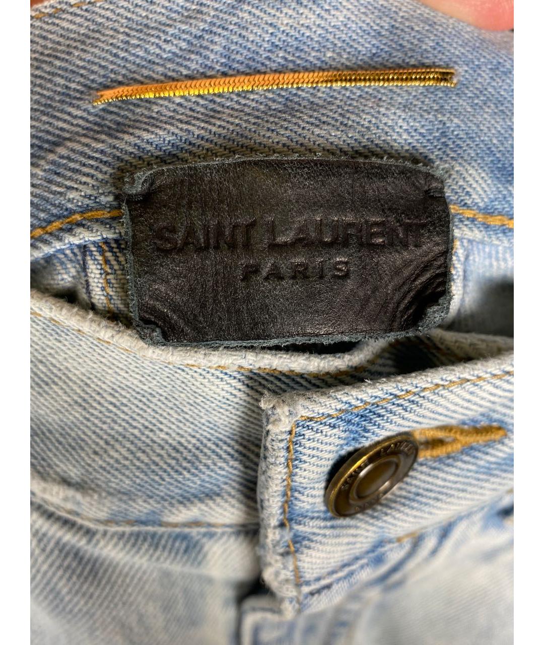 SAINT LAURENT Голубые шорты, фото 5