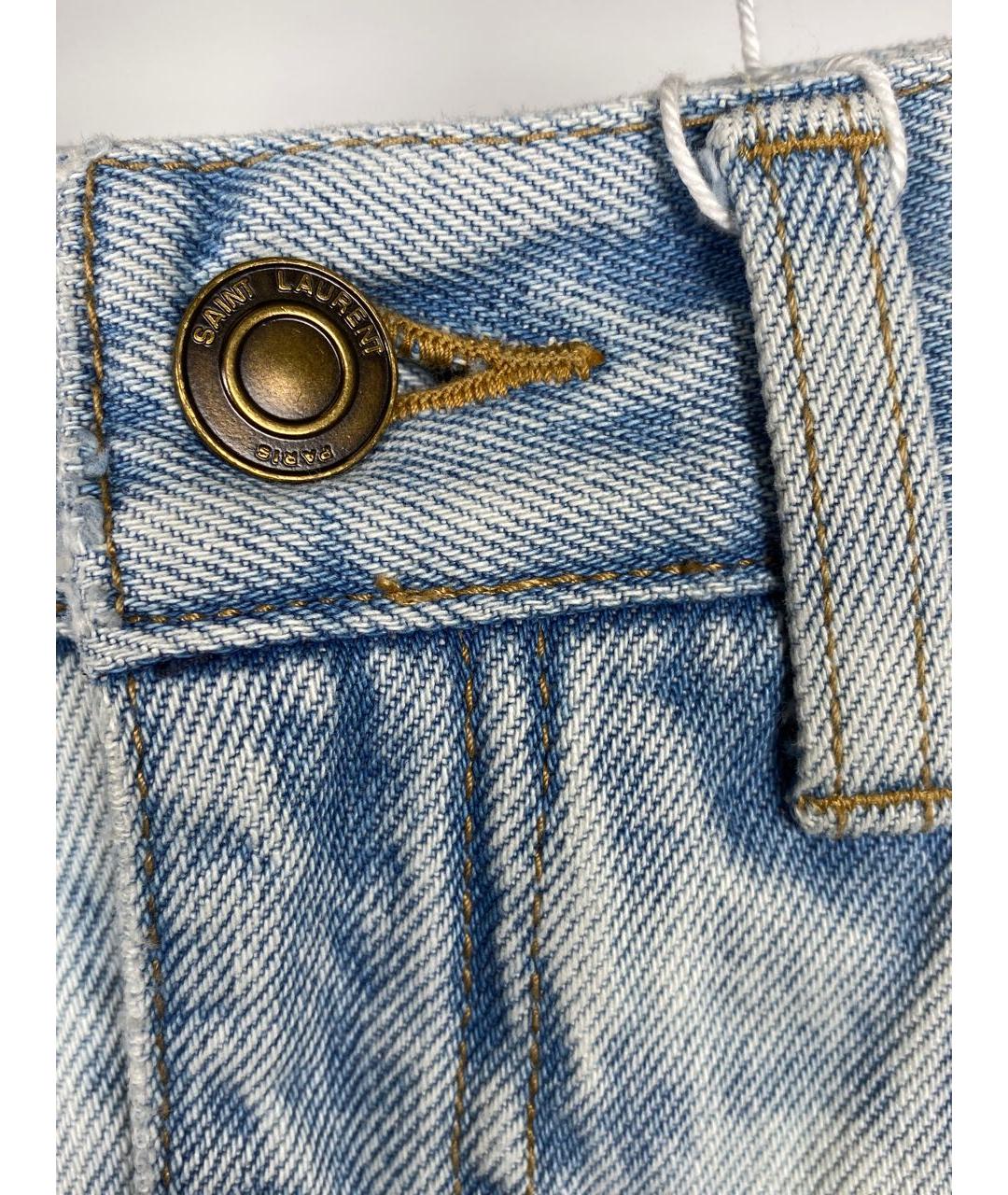 SAINT LAURENT Голубые шорты, фото 4
