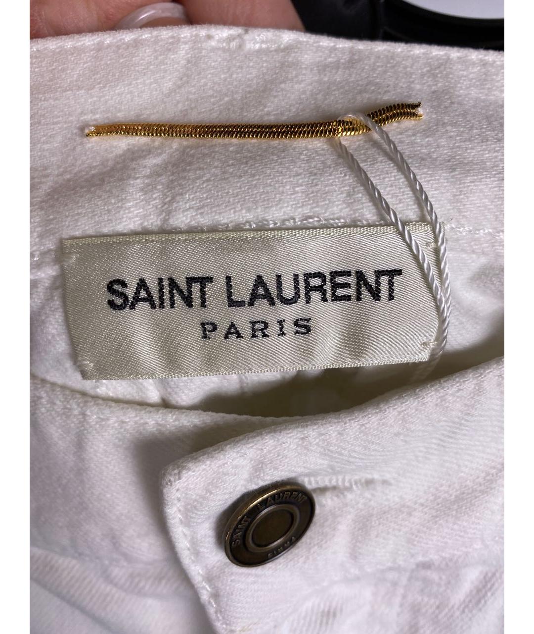SAINT LAURENT Белые шорты, фото 3