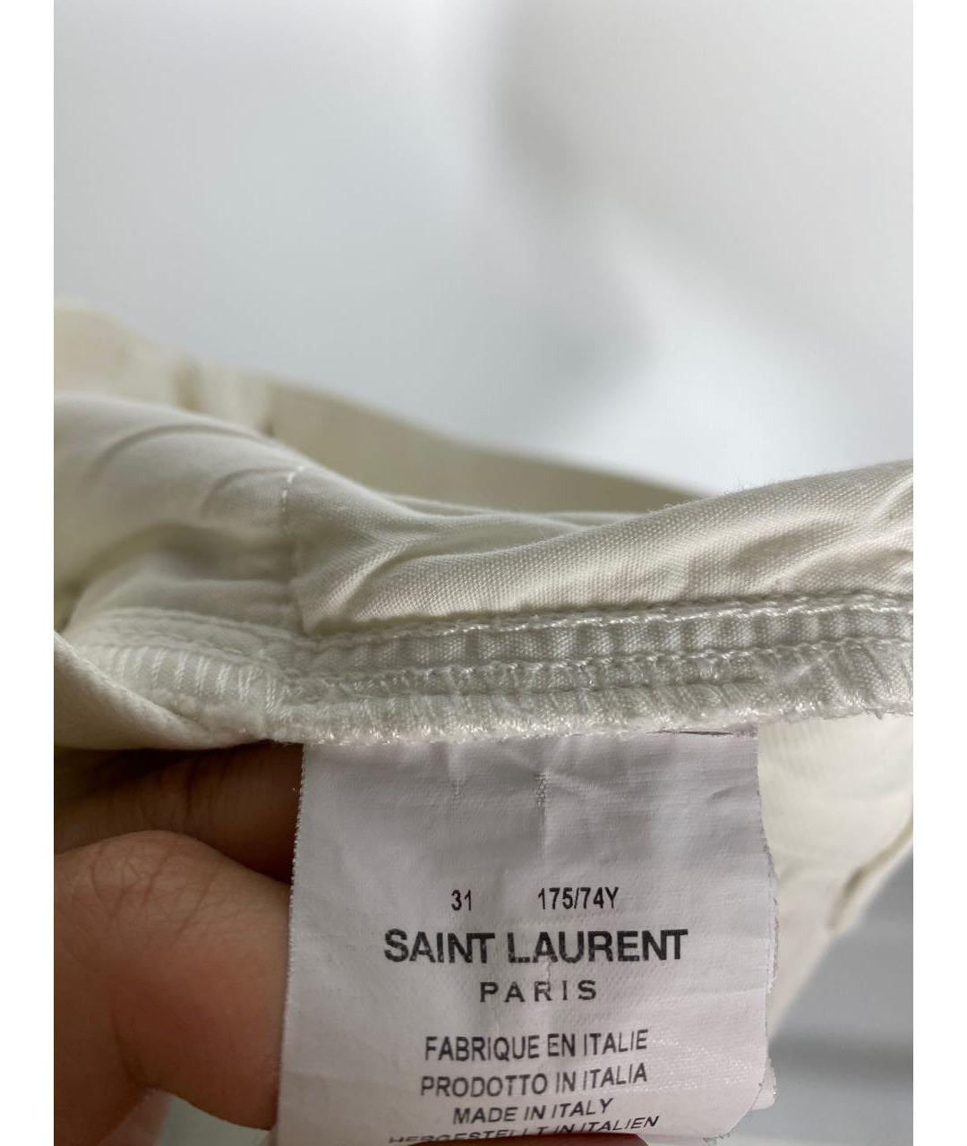 SAINT LAURENT Белые шорты, фото 5
