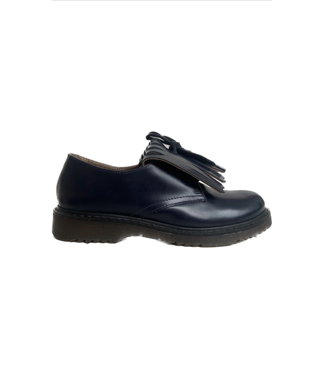 MARNI KIDS Темно-синие кожаные ботинки, фото 1