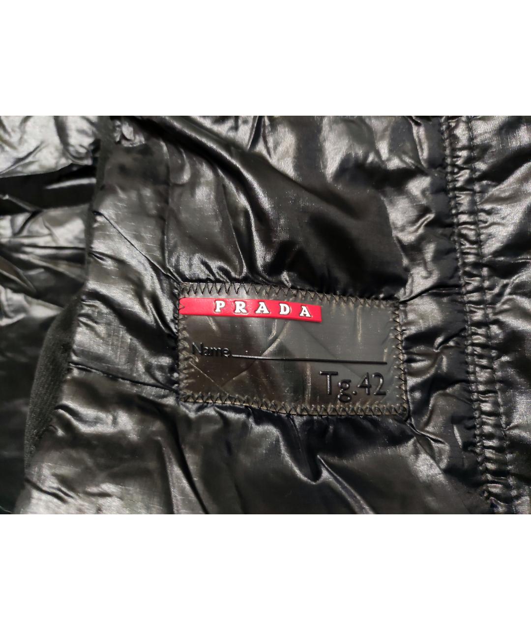 PRADA VINTAGE Черная полиамидовая куртка, фото 3