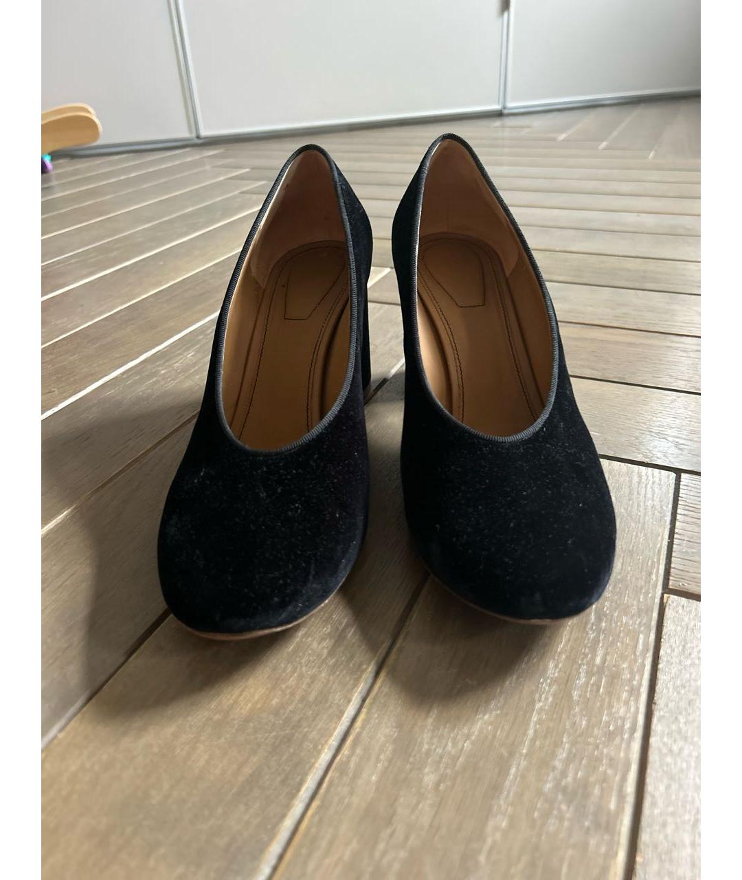 CHLOE Черные бархатные туфли, фото 2