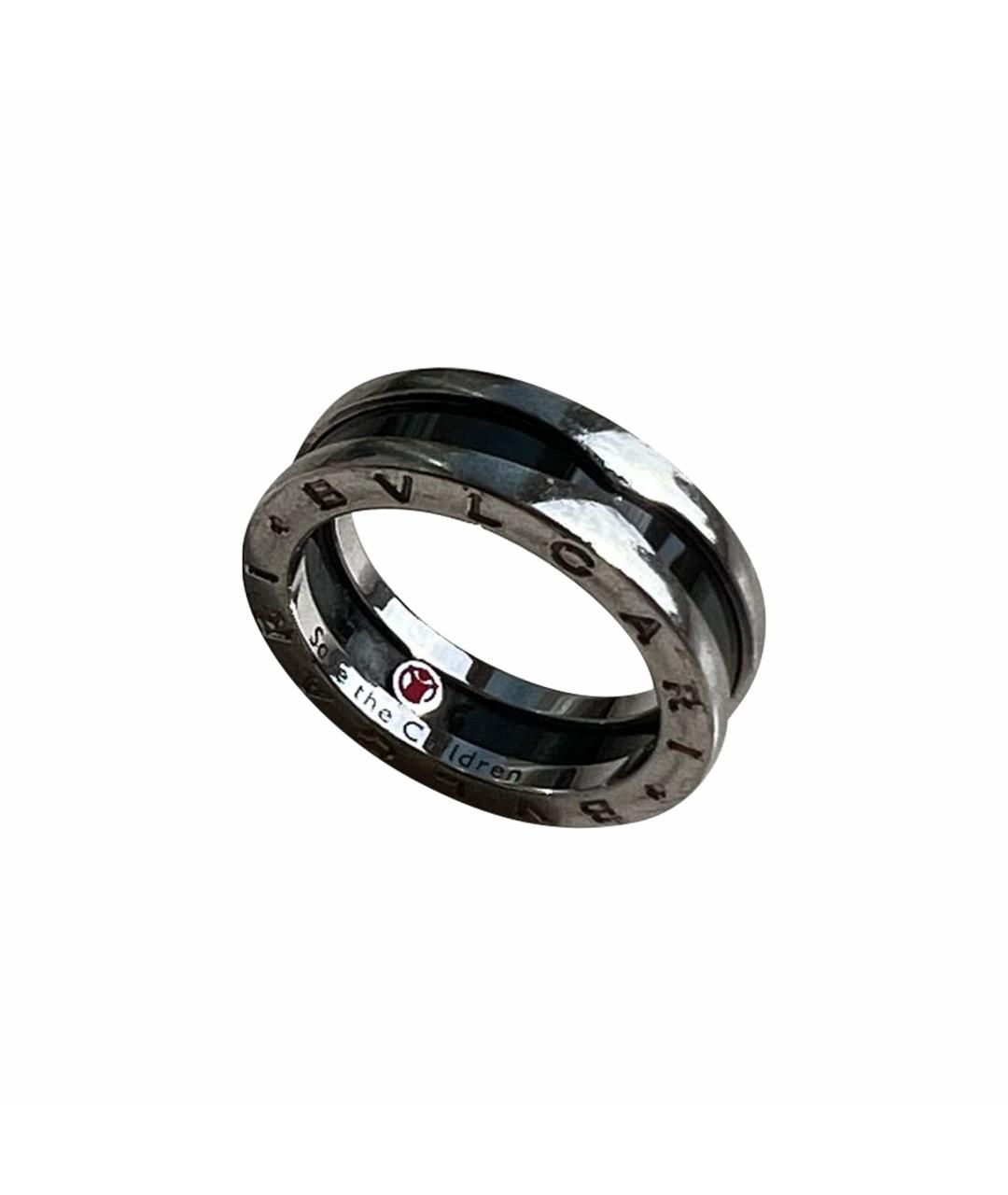 BVLGARI Черное серебряное кольцо, фото 1