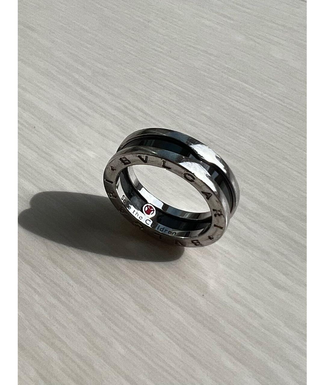 BVLGARI Черное серебряное кольцо, фото 6