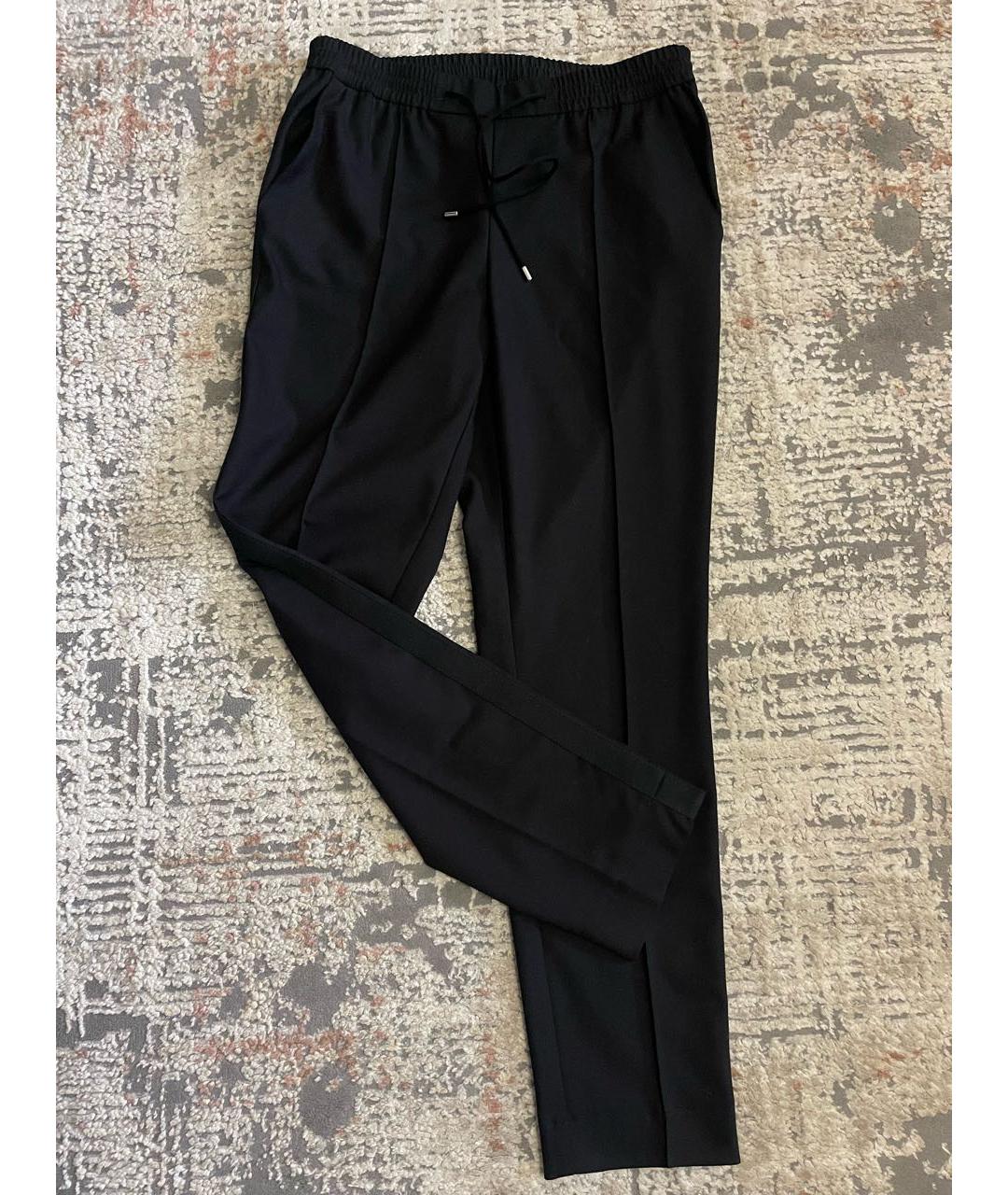 HUGO BOSS Черные вискозные прямые брюки, фото 5