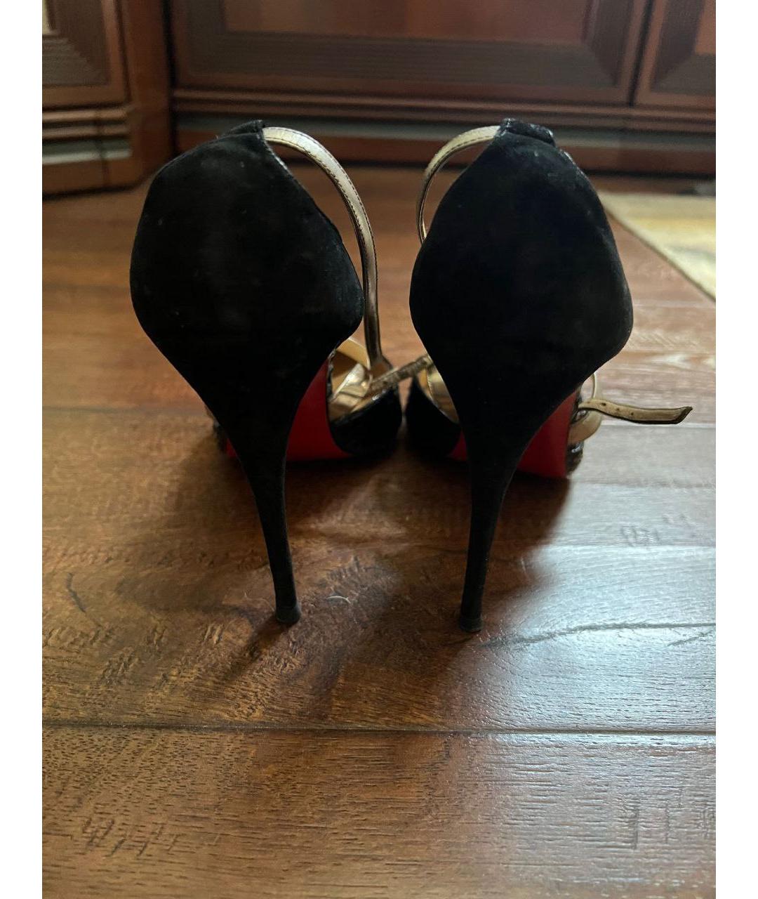 CHRISTIAN LOUBOUTIN Черные туфли из экзотической кожи, фото 4