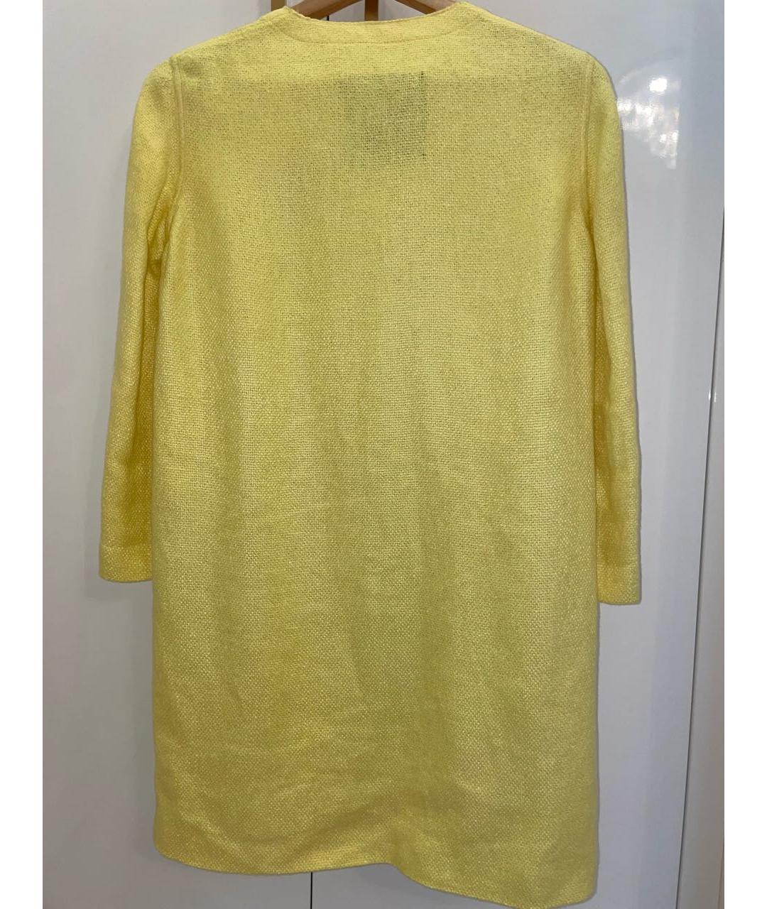 ERMANNO SCERVINO Желтый льняной жакет/пиджак, фото 2