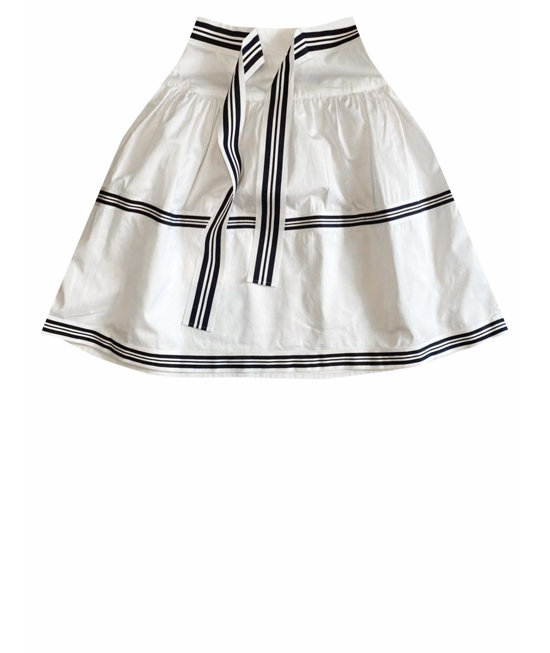 CAROLINA HERRERA Белая хлопковая юбка миди, фото 1