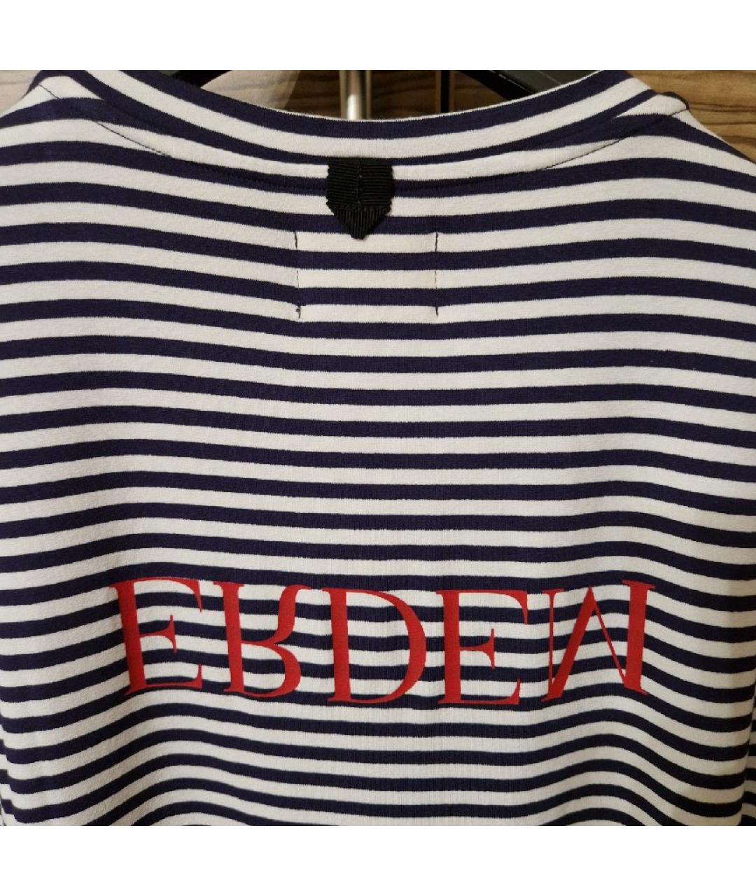 ERDEM Темно-синяя вискозная футболка, фото 3