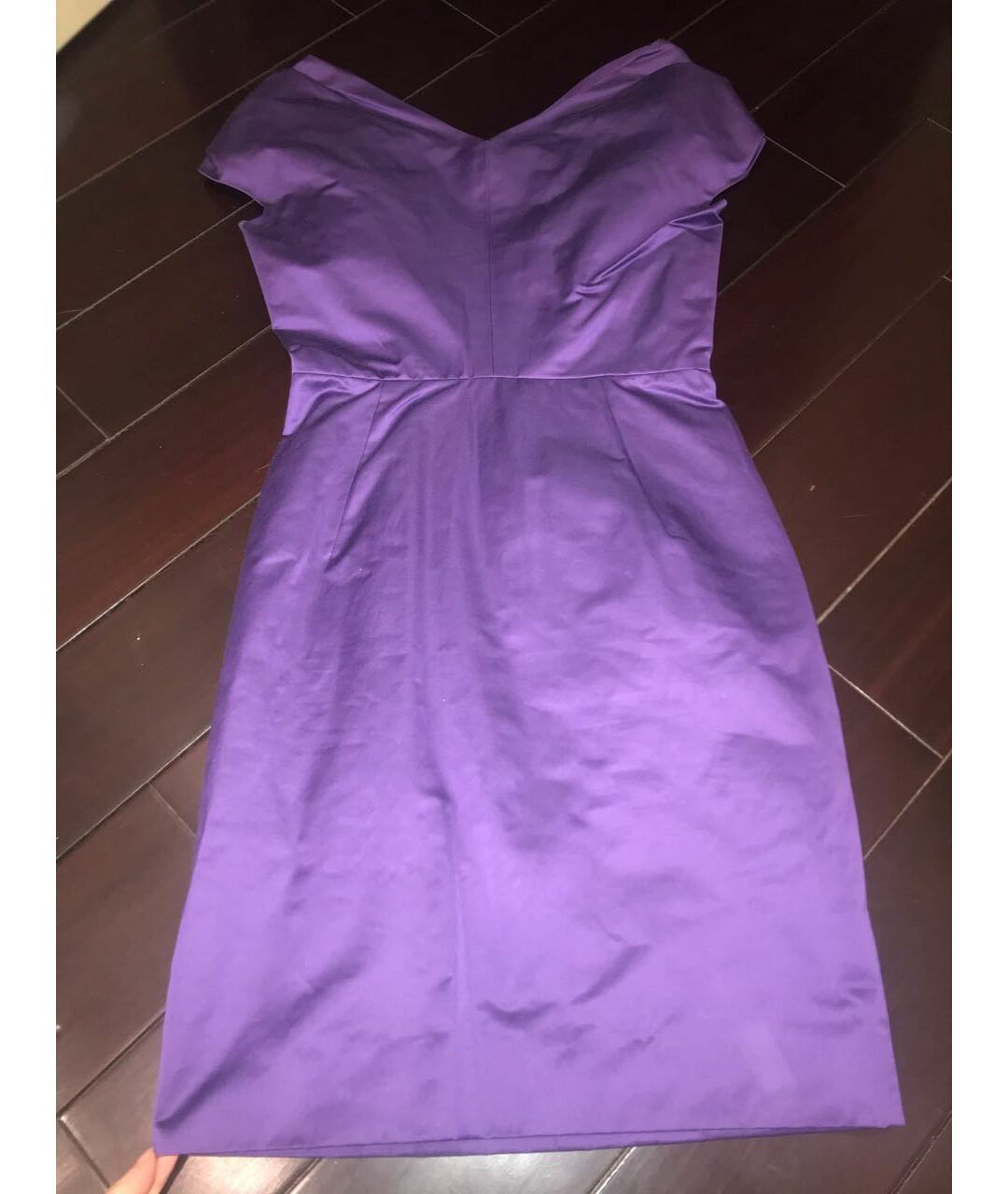SAINT LAURENT Фиолетовое хлопковое коктейльное платье, фото 2
