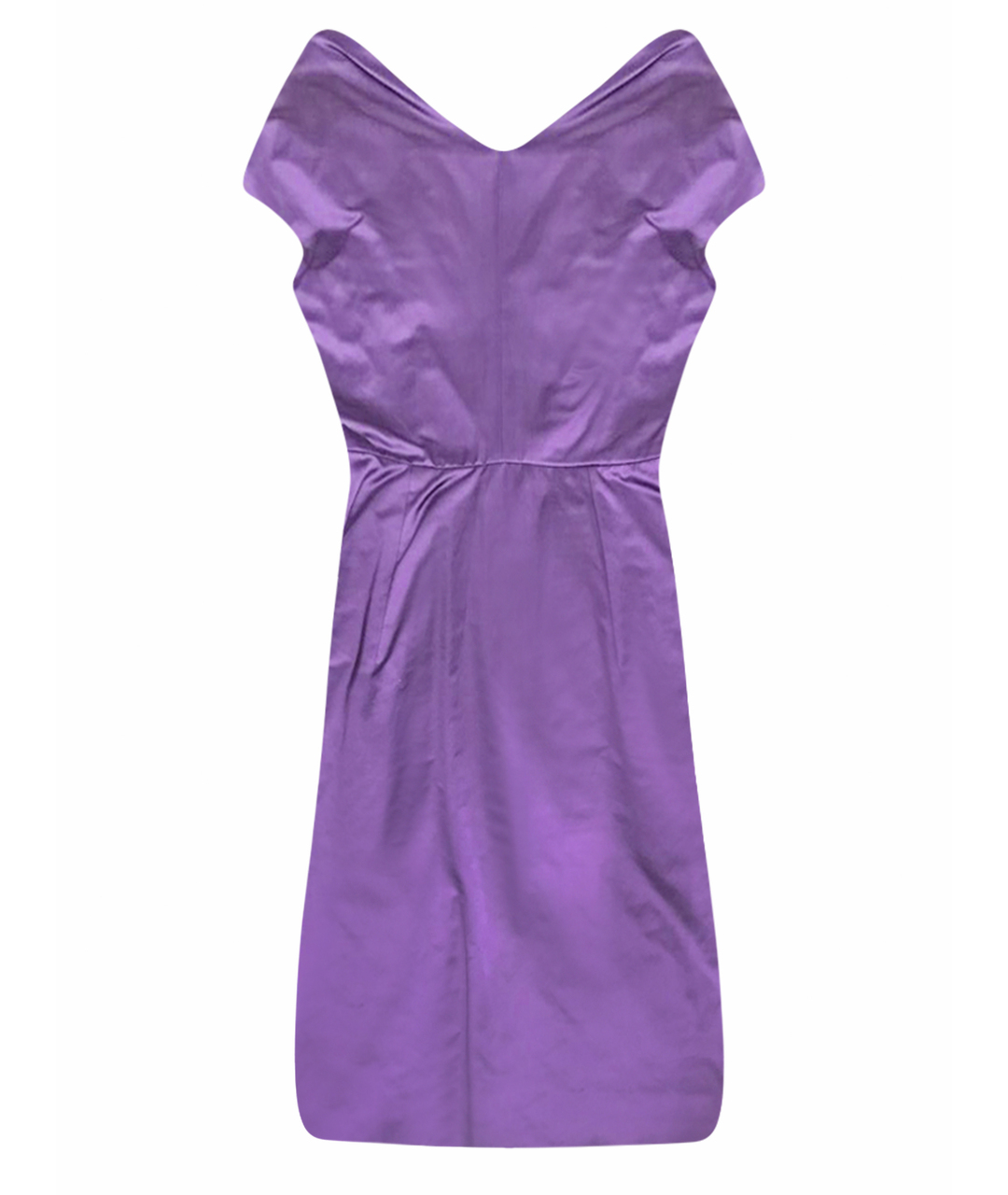 SAINT LAURENT Фиолетовое хлопковое коктейльное платье, фото 1