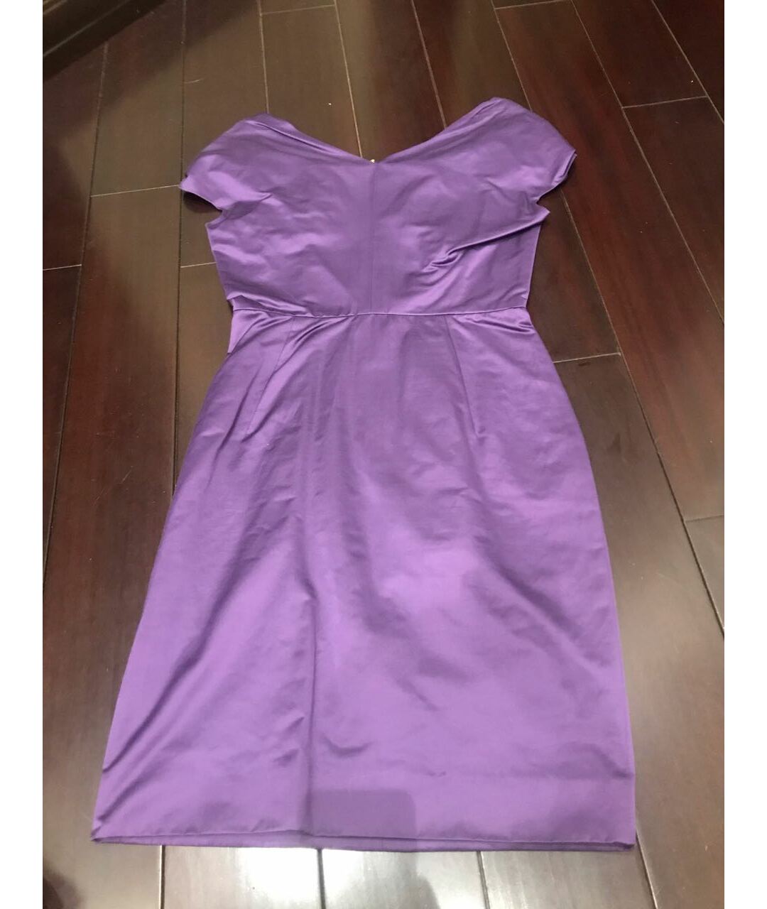 SAINT LAURENT Фиолетовое хлопковое коктейльное платье, фото 9